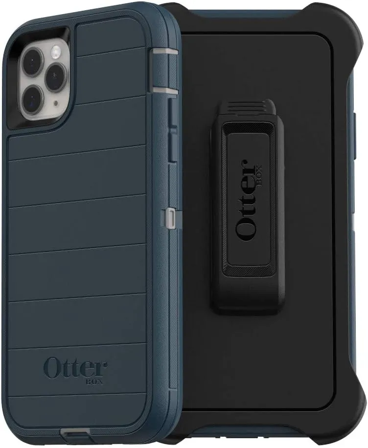 OtterBox Defender Series SCREENLESS Case Case for iPhone 11 Pro Max - Gone Fishin (Wet Weather/Majolica Blue)