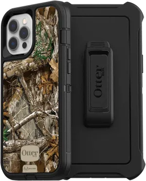 OtterBox Defender Series SCREENLESS Case Case for iPhone 12 Pro Max - Realtree Edge (Black/Realtree Edge Graphic)