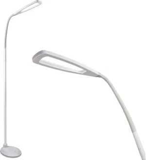 OttLite ClearSun Flex LED Floor Lamp with LED Technology - Touch Activated Controls, Adjustable Neck, Smart Memory Feature - Great for Office, Home, Dorm, Bedroom, College, & Living Room
