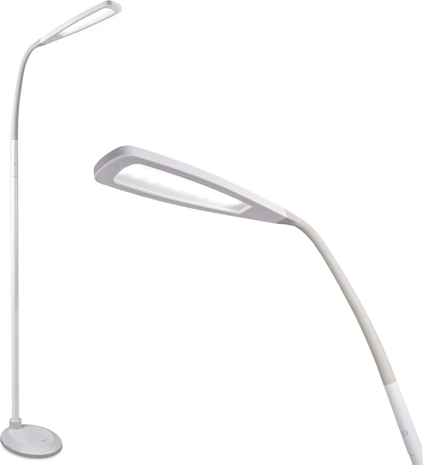 OttLite ClearSun Flex LED Floor Lamp with LED Technology - Touch Activated Controls, Adjustable Neck, Smart Memory Feature - Great for Office, Home, Dorm, Bedroom, College, & Living Room