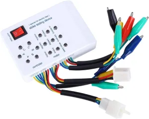 Oumefar Brushless Motor Controller 115x80x26mm E-Bike Testing Device Electric Brushless Motor Controller Electro Car E-Bike Scooter Detector 9V Battery Electric Car Motor Tester