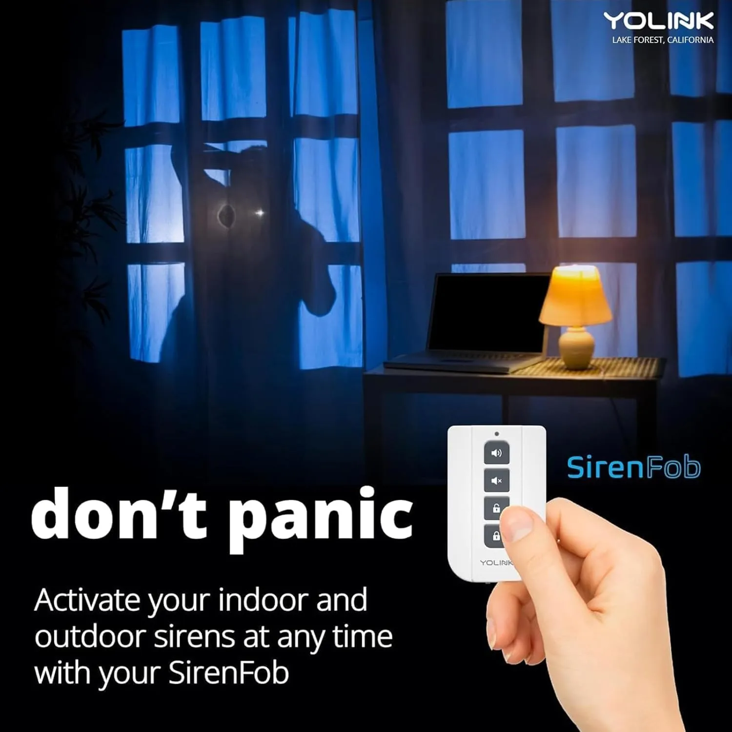 Outdoor Alarm Controller 2, Siren/Alarm/Relay Controller, 12VDC Out, 12VDC in, 130dB Siren with 12VDC on, 1/4 Mile Open-Air Range, YoLink Hub Includeded