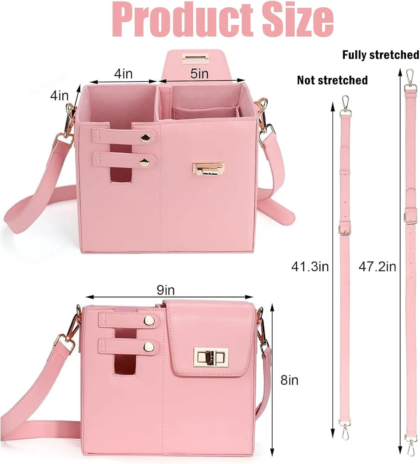 Outdoor Portable Crossbody Water Cup Storage Bag, Cross Body Bag with Water Bottle Holder, Adjustable Shoulder Strap