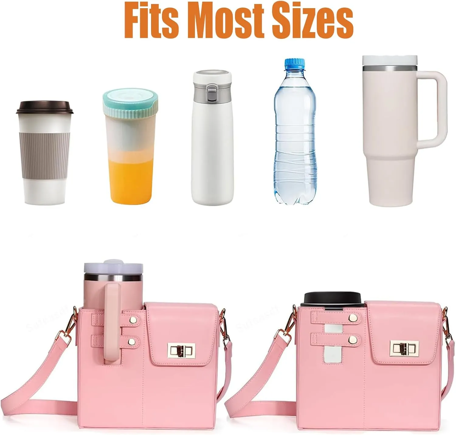 Outdoor Portable Crossbody Water Cup Storage Bag, Cross Body Bag with Water Bottle Holder, Adjustable Shoulder Strap