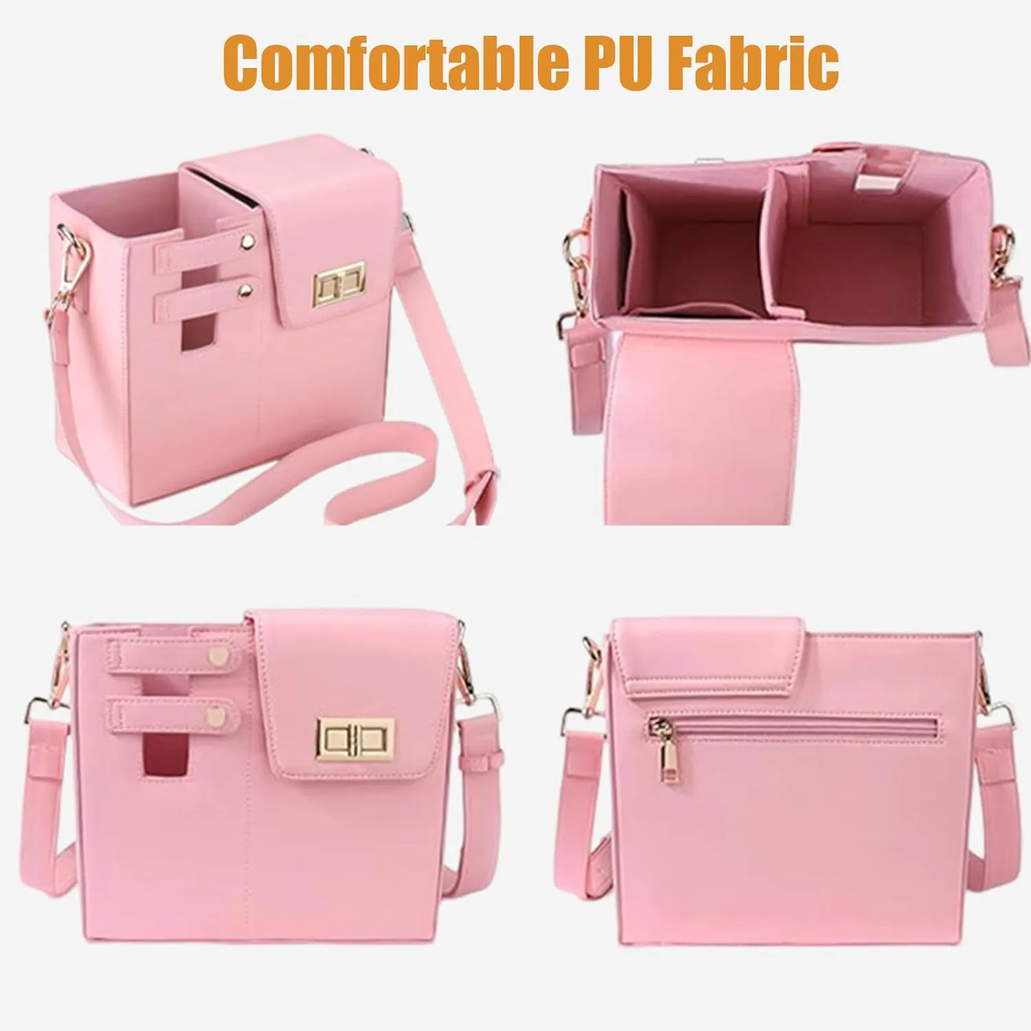 Outdoor Portable Crossbody Water Cup Storage Bag, Cross Body Bag with Water Bottle Holder, Adjustable Shoulder Strap