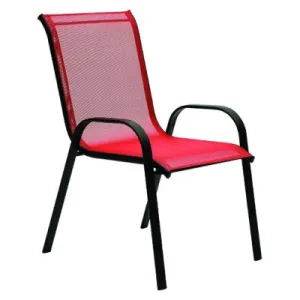Outdoor Stackable Textilene Chair - Red