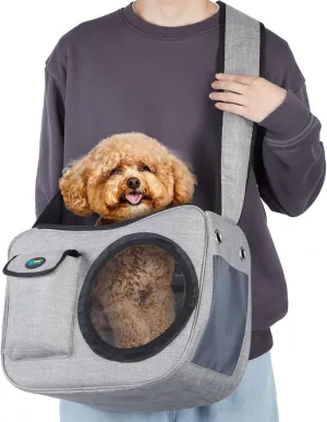 OWNPETS Pet Sling Carrier, Pet Airline Carrier Travel Bag, Fit 10~15lb Small Dogs, Comfortable, Adjustable, Perfect for Airline, Travelling, Daily Walk, Outdoor Activity and Weekend Adventure
