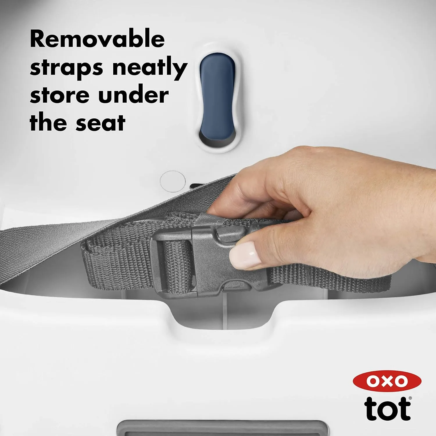 OXO Tot Nest Booster Seat with Removable Cushion, Navy