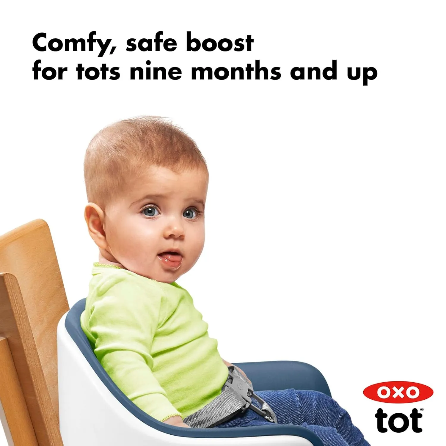 OXO Tot Nest Booster Seat with Removable Cushion, Navy