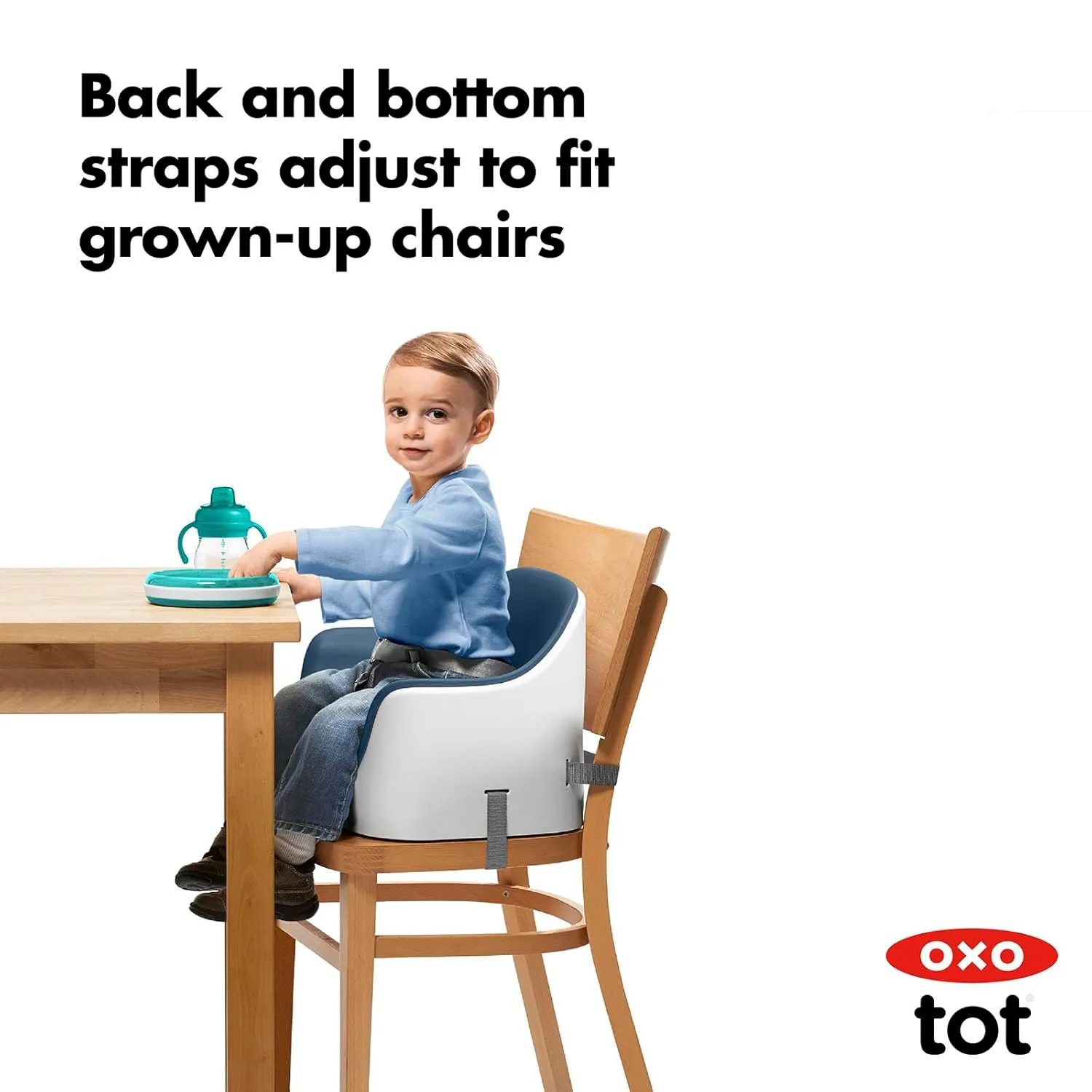 OXO Tot Nest Booster Seat with Removable Cushion, Navy