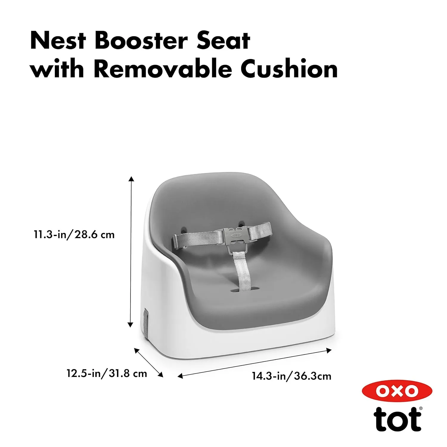 OXO Tot Nest Booster Seat with Removable Cushion, Navy