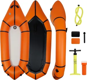 Packraft PVC - Inflatable Kayak for Adults & Kids, Durable, Compact, Rapid Inflate, for Flat Water Rafting, Bicycle Drifting, Litewater Dinghy