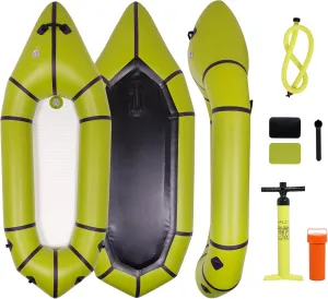 Packraft PVC - Inflatable Kayak for Adults & Kids, Durable, Compact, Rapid Inflate, for Flat Water Rafting, Bicycle Drifting, Litewater Dinghy