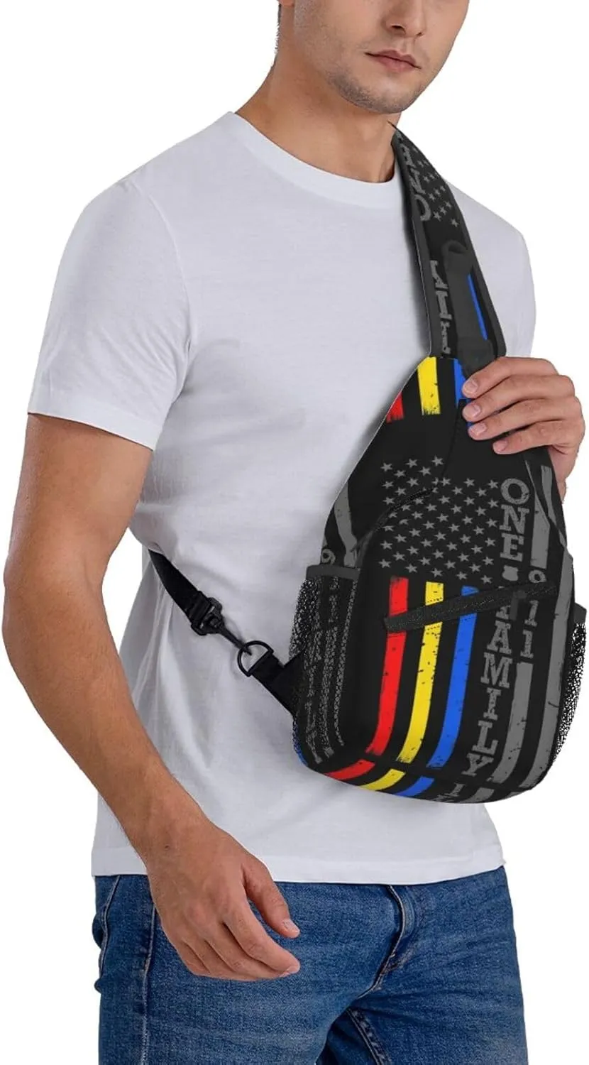 Panamanian Girl Messy Hair Sunglasses Panama Pride Sling Bag Adjustable Chest Bags Crossbody Bag Shoulder Backpack