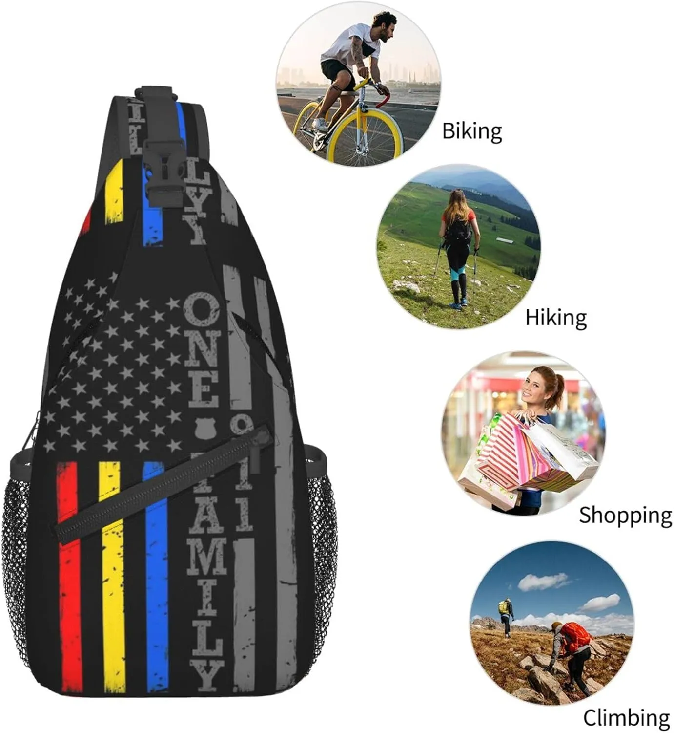 Panamanian Girl Messy Hair Sunglasses Panama Pride Sling Bag Adjustable Chest Bags Crossbody Bag Shoulder Backpack