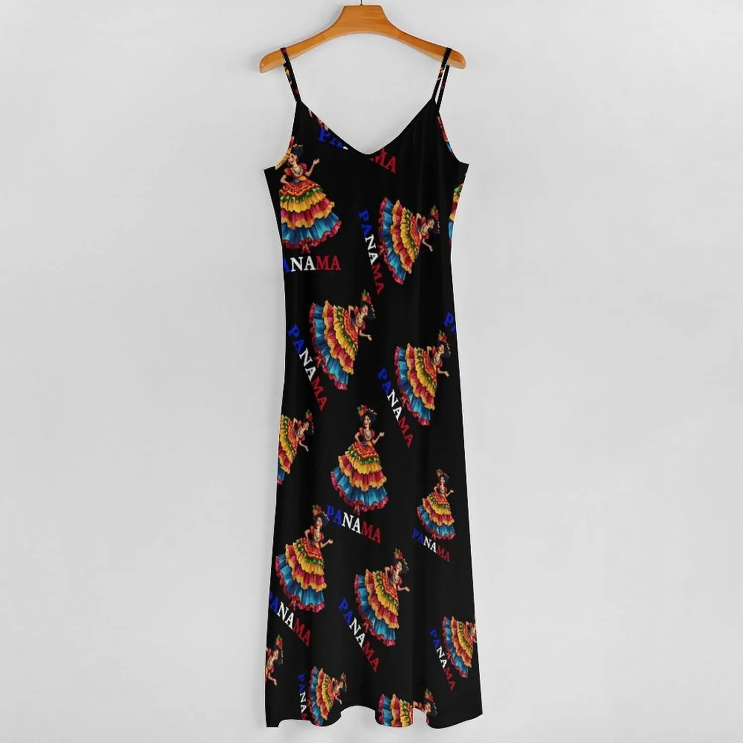 Panamanian Heritage and Pride Womens Sling Dress Sleeveless Maxi Beach Dress