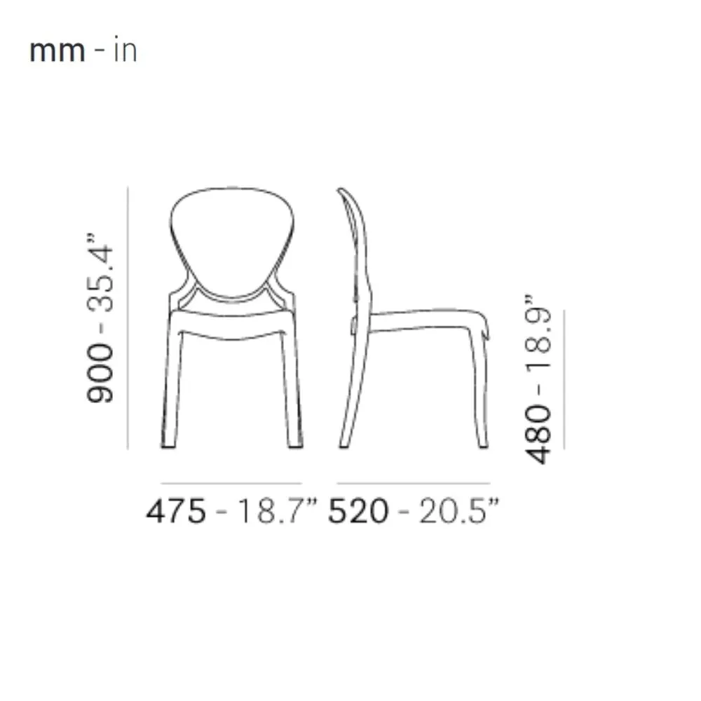 Pedrali Queen 650 stackable chair