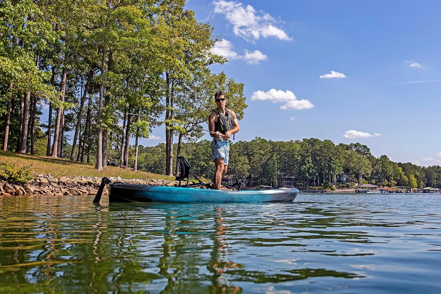 Perception Crank 10 | Sit on Top Pedal Kayak | Adjustable Lawn Chair Seat | 10'