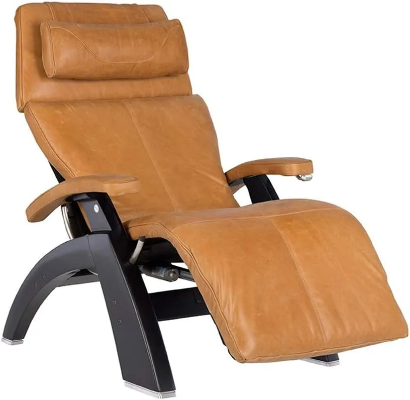 Perfect Chair Human Touch The Omni-Motion Matte Black PC-600 Power Recline Ergonomic Zero Gravity Premium Leather Recliner with Memory Foam and Heat - Sycamore PC-Live