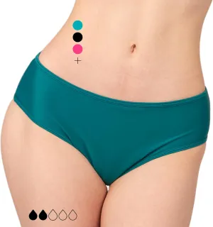 Period Swimwear - Menstrual Leakproof Bikini Bottoms - Mid Waisted Swim Bottoms for Teens, Girls, Women
