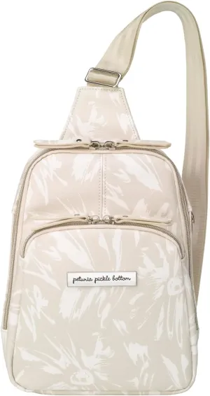 Petunia Pickle Bottom Criss-Cross Sling Bag, Crossbody for Women and Men, Adjustable Straps for a Custom-Fit, Spacious Main Pocket, Perfect for Travel & Everyday Use (Linen Blossoms)