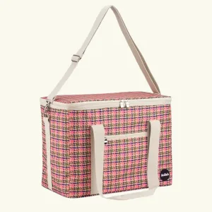 Picnic Bag Pink Houndstooth