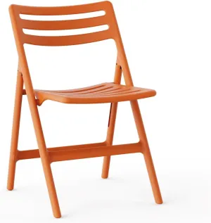 Picnic Folding PP Chair - Lightweight, Portable Outdoor Seat with Comfortable Backrest, Weather-Resistant & Stackable for Easy Storage, Ideal for Picnics, Camping, Barbecues, and Patio (Orange)