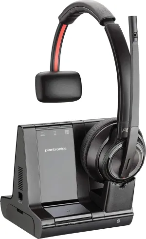 Plantronics Savi 8200 Series Wireless Dect Headset System, Black