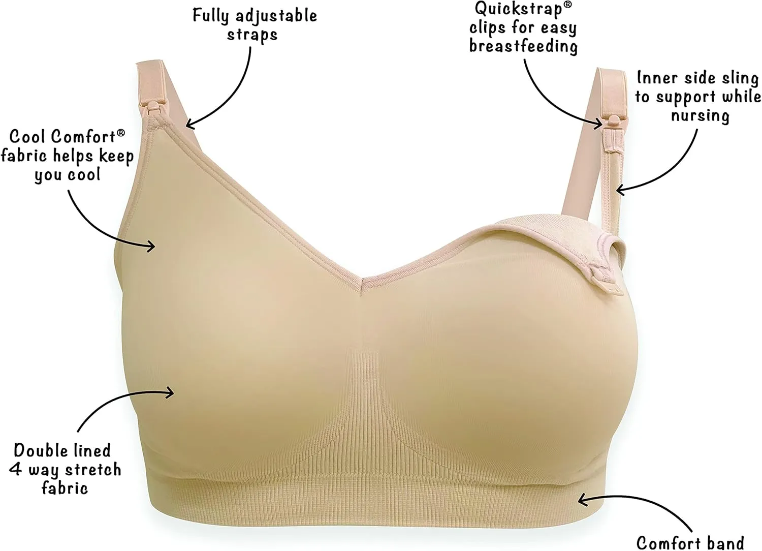 PLAYTEX Women's Maternity & Nursing Seamless Wirefree Bra Us4956