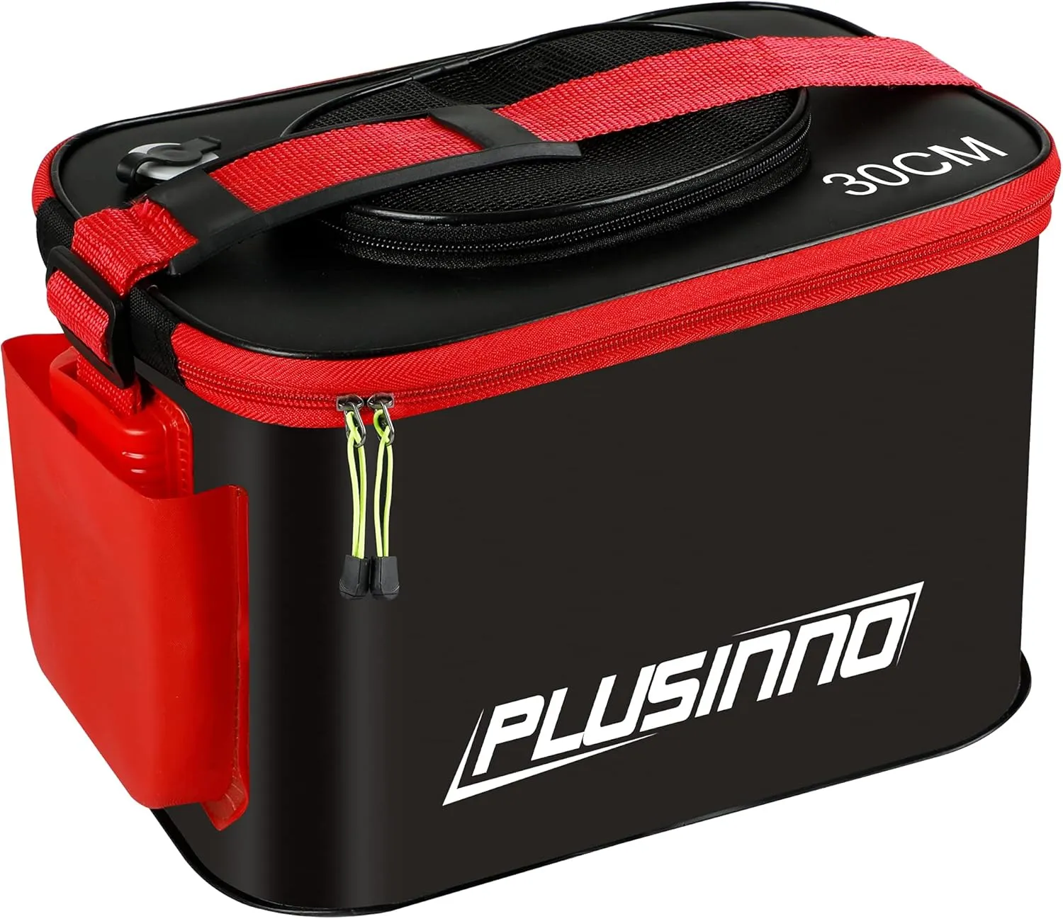PLUSINNO Fishing Bucket, Foldable Fishing Bait Bucket, Multifunctional Portable Folding Fishing Minnow Bucket Fish Live Bait Container, Outdoor Camping EVA Fishing Bag for Kids and Adult