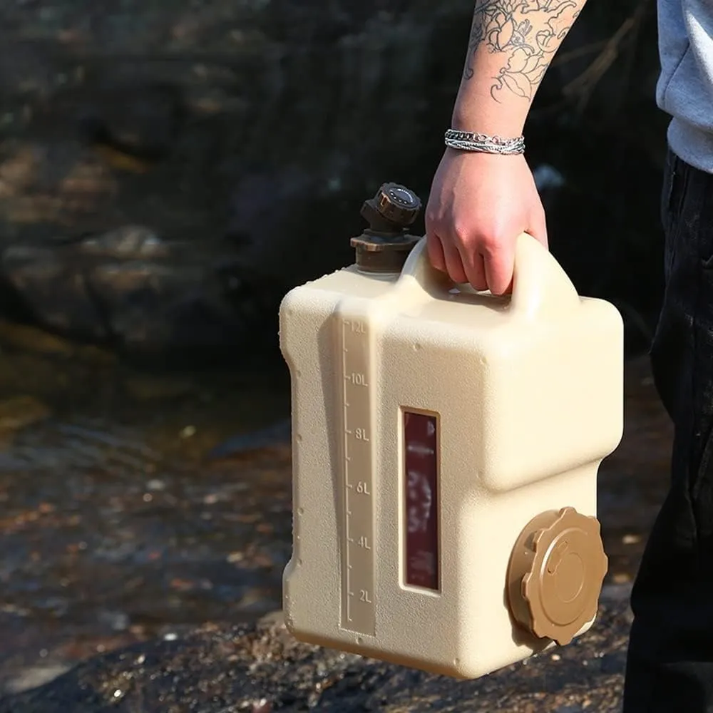 Portable Camping Water Container, Outdoor Water Container with Spigot, High-Capacity Water Storage Camp Water Jug for Camping Outdoor Hiking