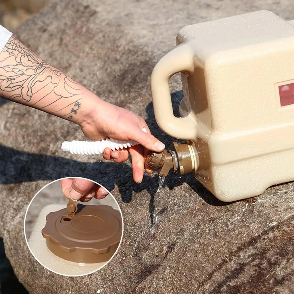 Portable Camping Water Container, Outdoor Water Container with Spigot, High-Capacity Water Storage Camp Water Jug for Camping Outdoor Hiking