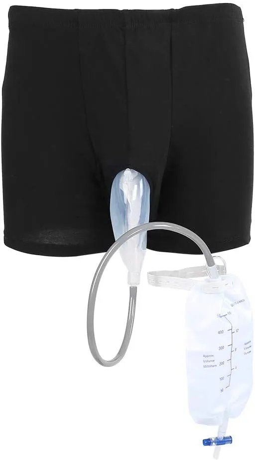 Portable Wearable Urine Bag, Elder Pee Bag Urinary Incontinence Leakproof Pants Spill Proof System Band Collection Bag Leg Pee Holder for Elder