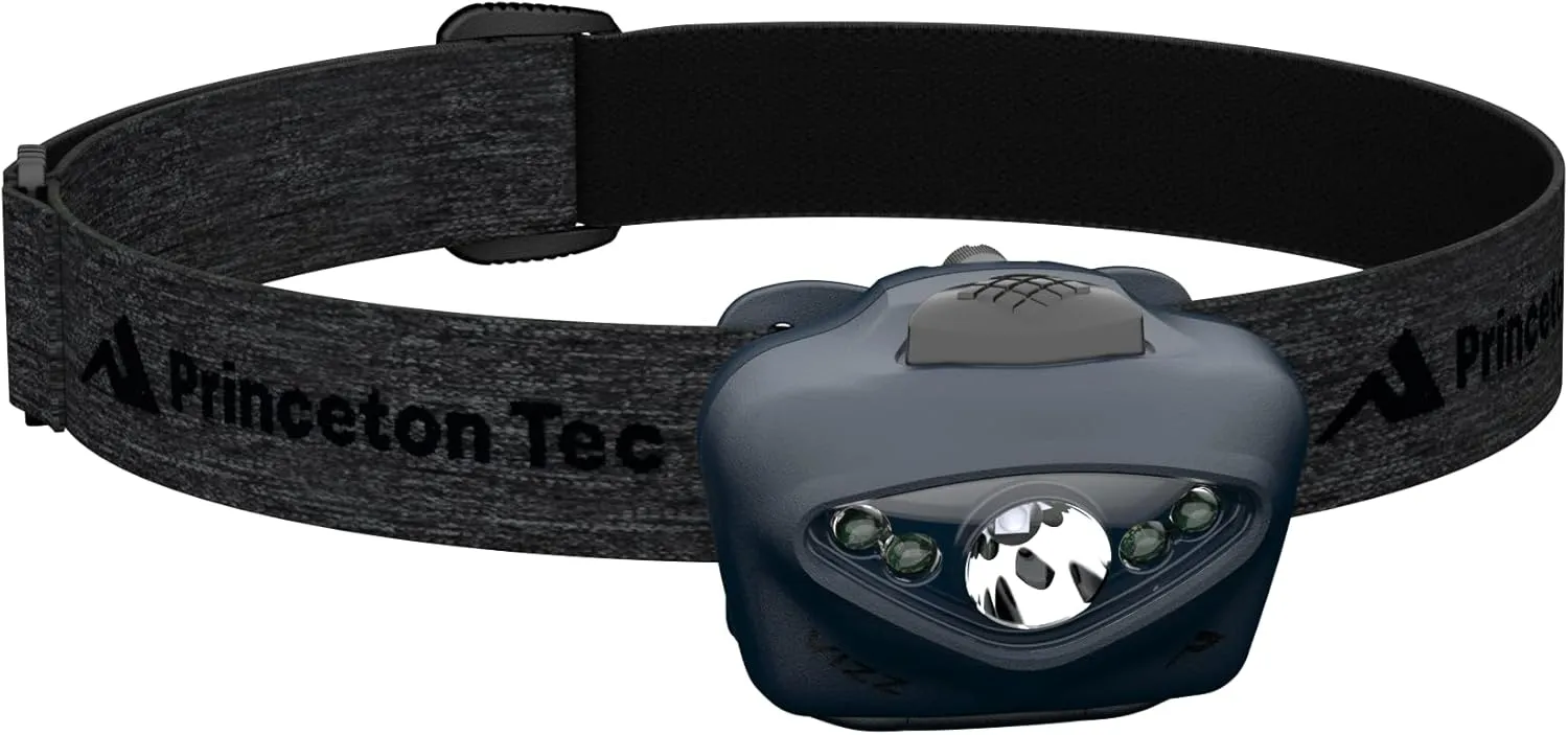 Princeton Tec Vizz Headlamp 550 Lumen Dimmable LED, IPX7 Water Resistance, Essential Outdoor Accessory for Hiking, Backpacking, Camping, Running, and Safety Preparedness, Blue, New Version