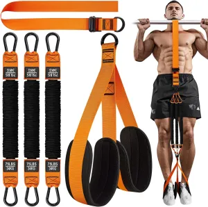 Pull Up Assistance Bands, Heavy Duty Resistance Band for Pull Up Bar, Adjustable Weight/Size with Fabric Feet/Knee Rest, Bands for Pull Up Assist for Strength Training, Pull Up Assist Band