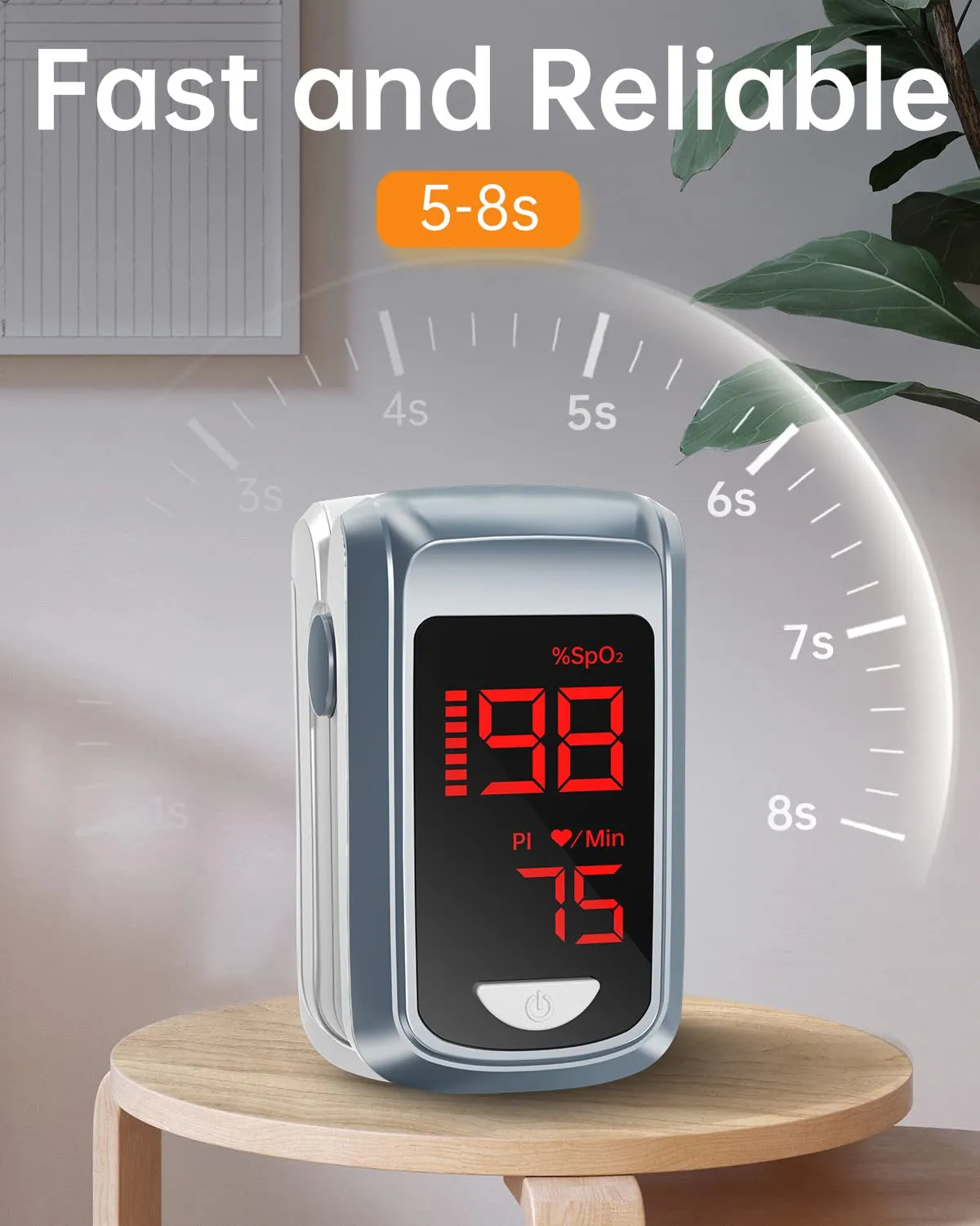 Pulse Oximeter Fingertip - HOLFENRY Oxygen Monitor Fingertip Mini SpO2 Pulse Oximeter Oxygen Saturation Monitor for SpO2/Heart Rate/PI Pulse Ox,FSA/HSA Eligible