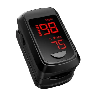 Pulse Oximeter Fingertip- Mini Oximeter Oxygen Saturation Monitor for SpO2/Heart Rate/PI, with Auto Graph Display,FSA/HSA Eligible