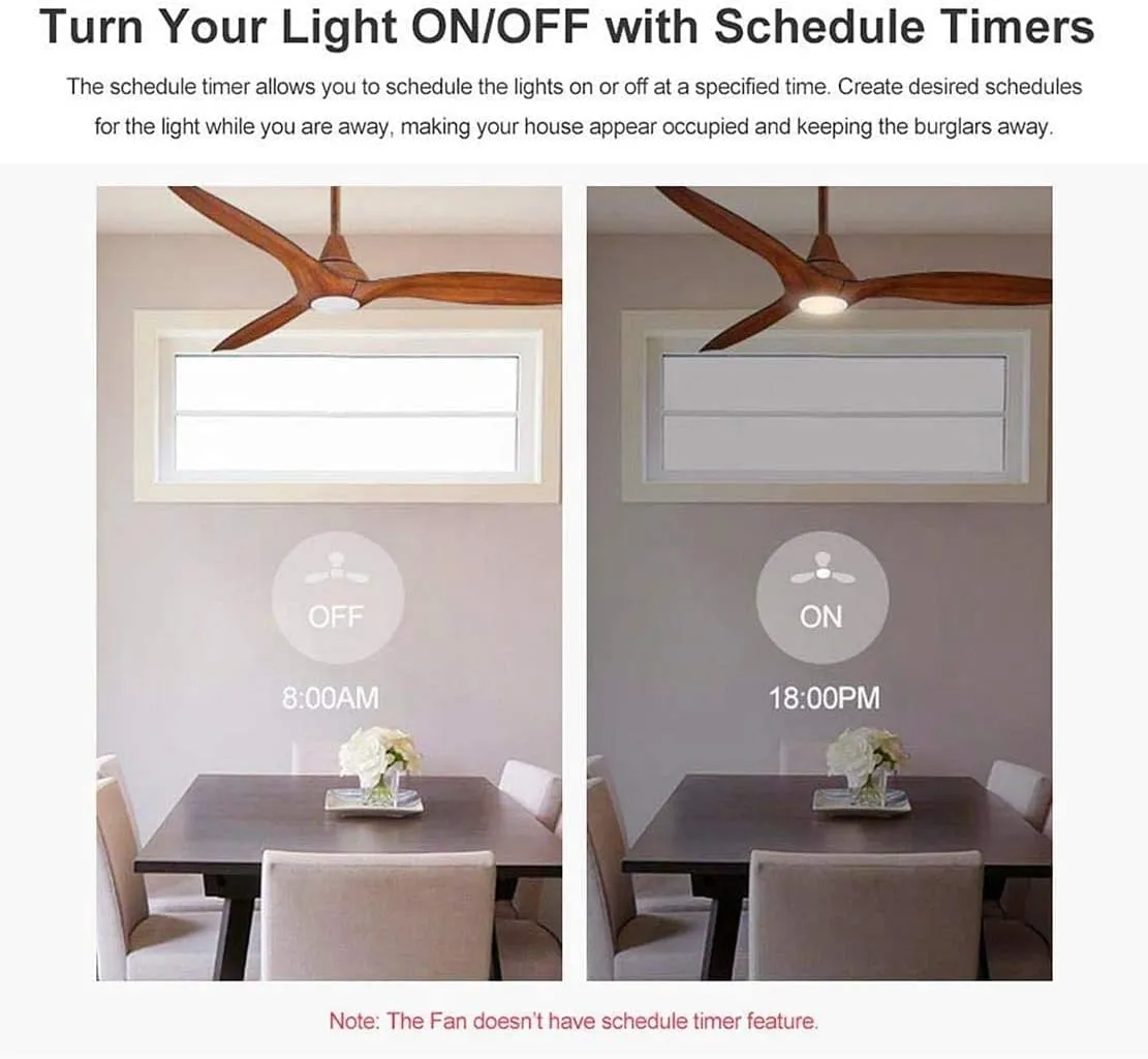 QIACHIP Upgraded WiFi Universal Ceiling Fan Light Remote Control Kit with Mute, Timing Function, Wireless APP Controllor Compatible for Alexa 1 Pack