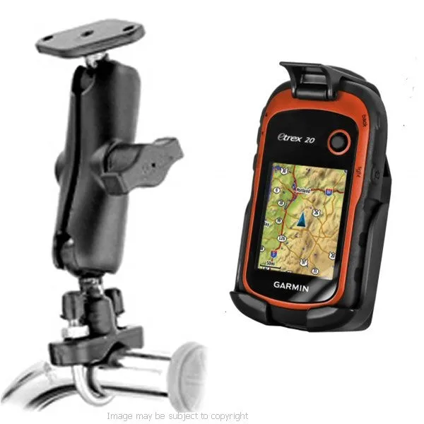RAM Motorcycle Bike Handlebar - Rail Mount for Garmin eTrex 20 20 30 RAM-HOL-GA48 & RAM-B-149 (sku 15163)