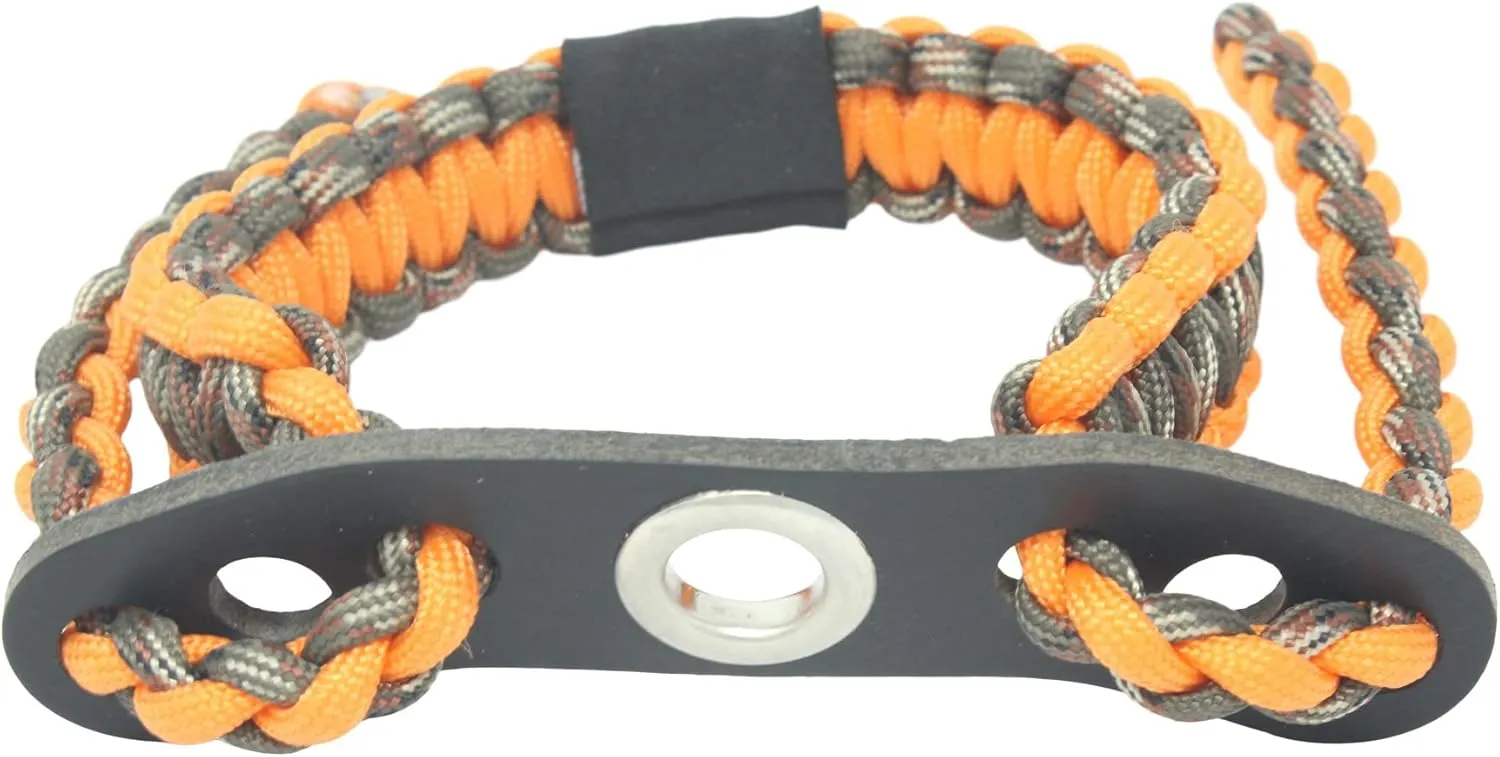 Realtree® Paracord Archery Bow Wrist Sling - 100% Full Grain Leather 550 Paracord