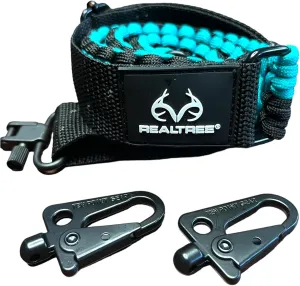 Realtree Paracord Traditional 2 Points Gun Sling 550 Adjustable w/Swivels and Adapter. Officially Licensed Outdoor Sling. Perfect for Hunting and Survival Use. Super