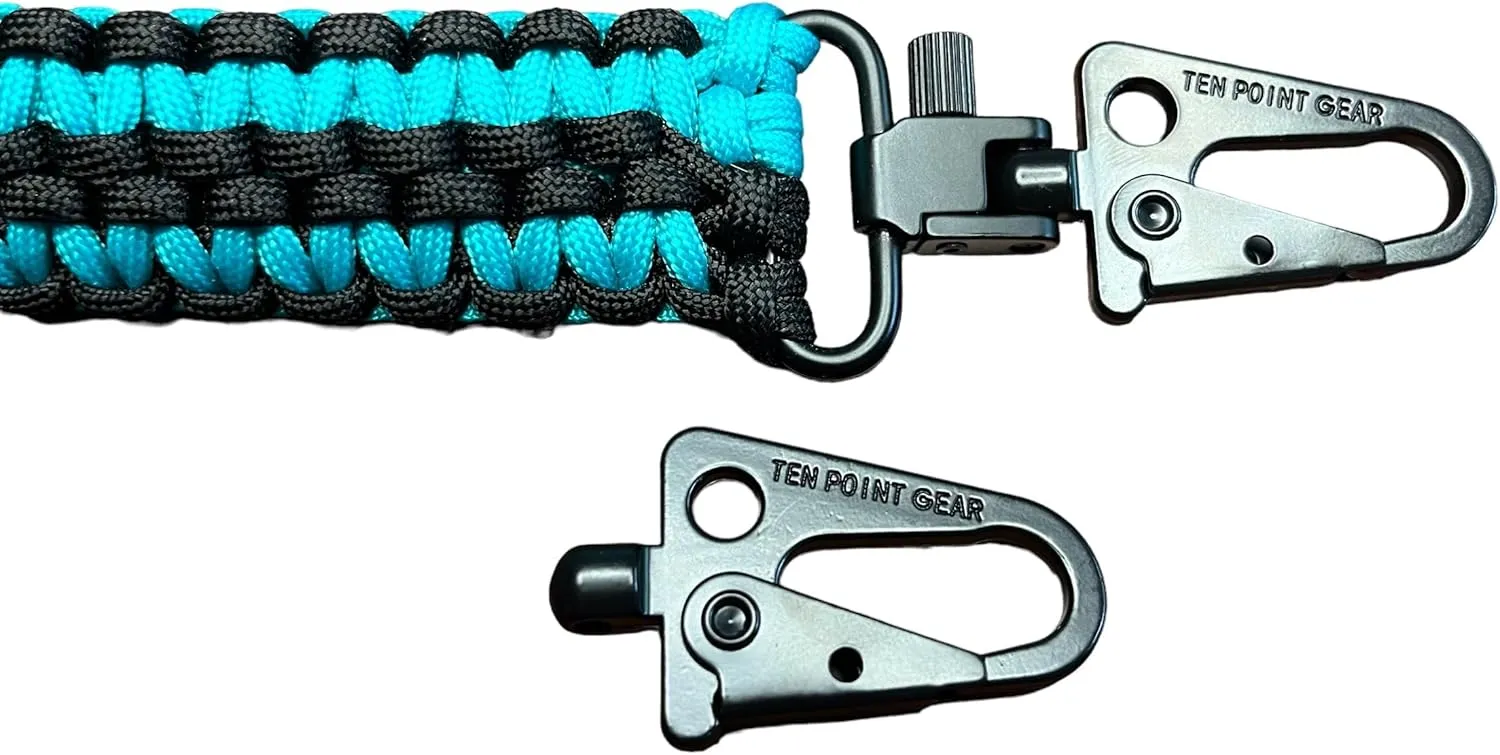 Realtree Paracord Traditional 2 Points Gun Sling 550 Adjustable w/Swivels and Adapter. Officially Licensed Outdoor Sling. Perfect for Hunting and Survival Use. Super