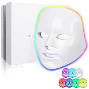 Red Light Mask for Face, 7 Colors LED Blue RedLight Mask,Red Light Therapy for Face, Skincare Facial Masks Beauty Tool for Tightening, And Firming