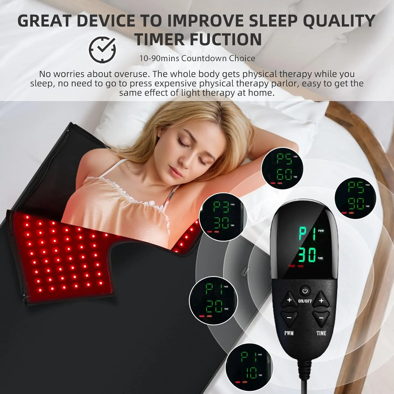 Red Light Therapy Full Body Device, Infrared Light Therapy Large Mat Sleeping Bag for Full Body Wrap, High Power 660nm&850nm 2520 LEDs Whole Body Therapy Blanket for Body Pain Relief, Energy Recovery
