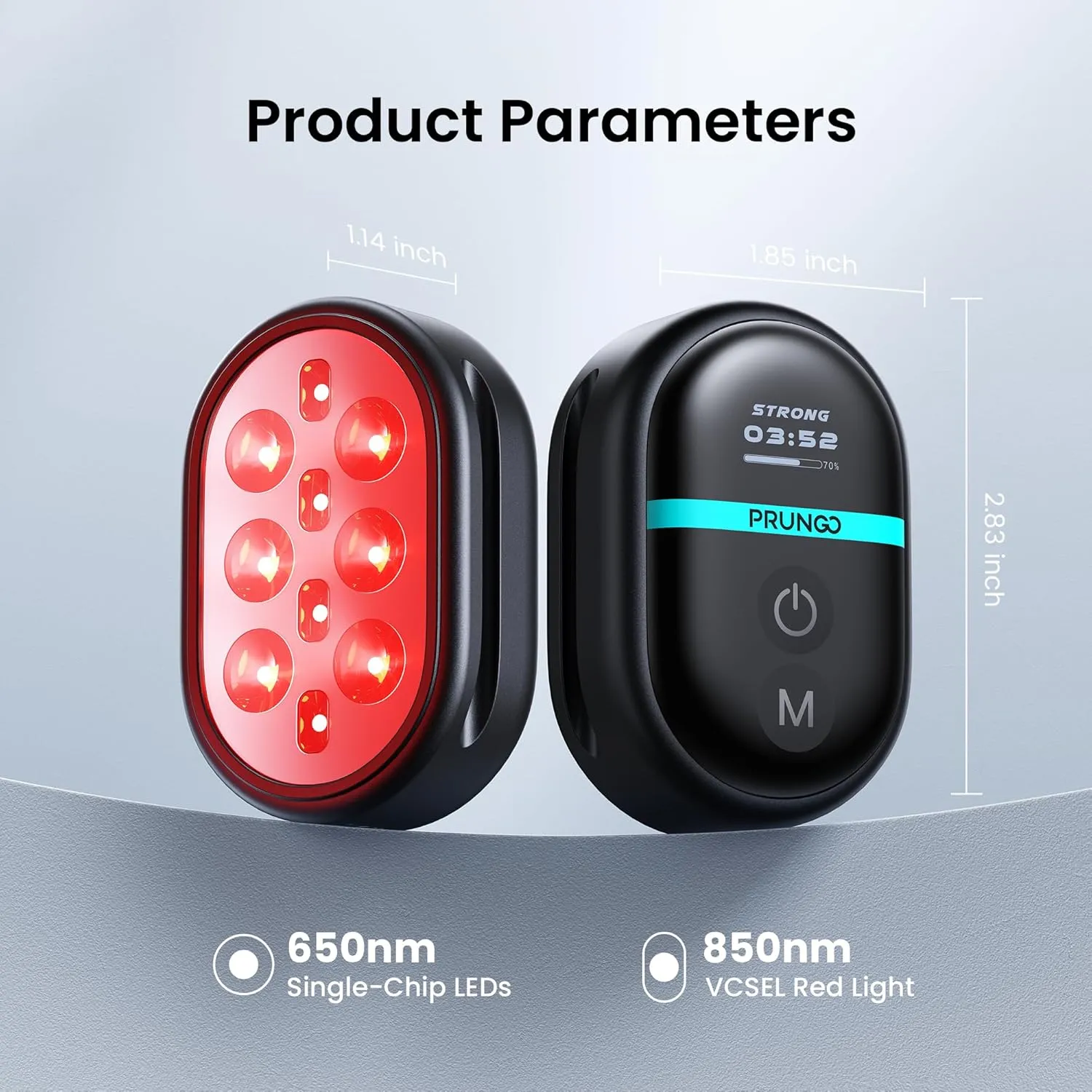 Red Light Therapy Module, RLT300, 650nm Red Light and 850nm Infrared Polarized Light Device to Relieves The Pain for Wrists, Ankles, Knees and Other Joints