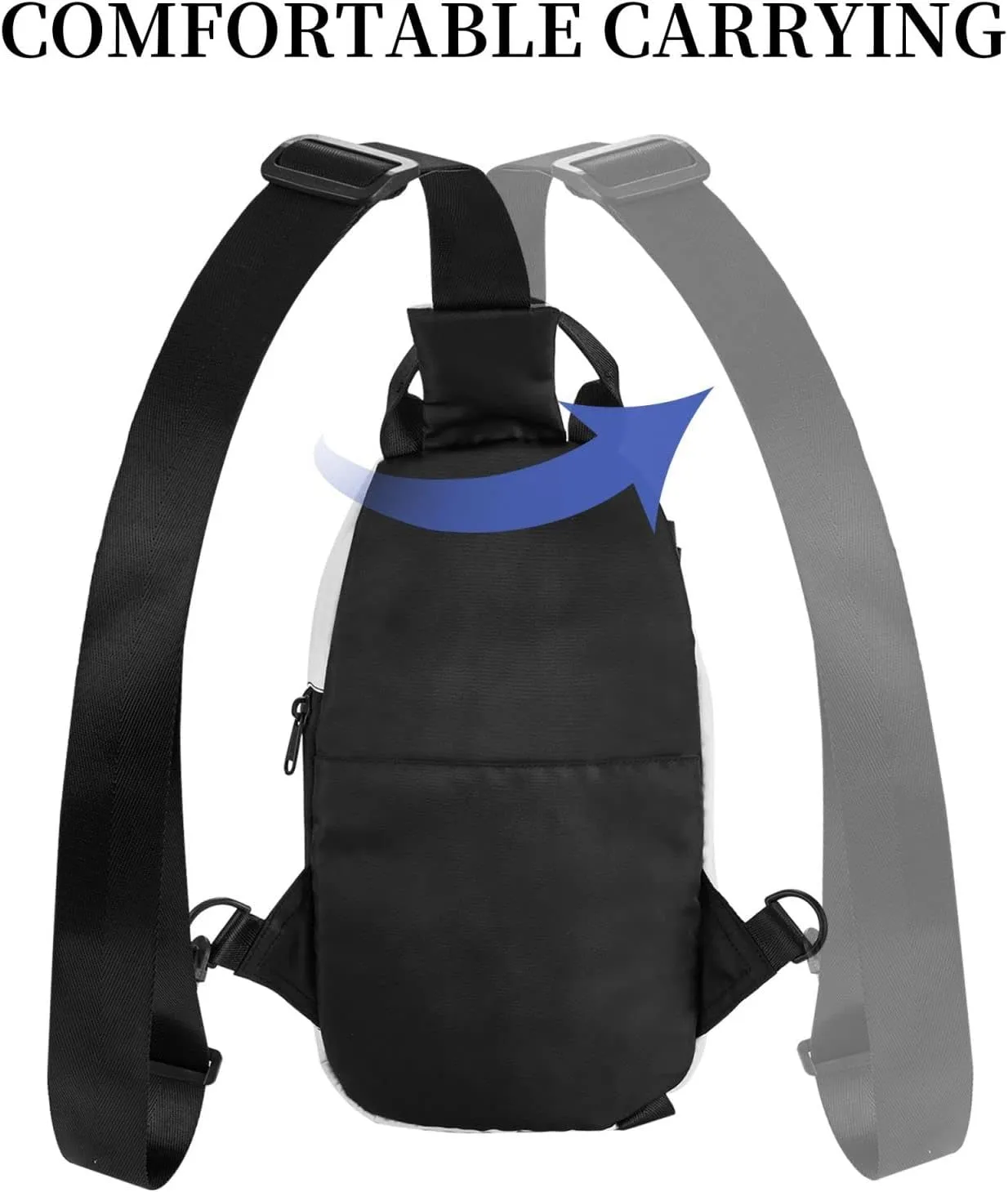 Red Wine Print Crossbody Backpack Casual Adjustable Bag Multifunctional Sling Backpack