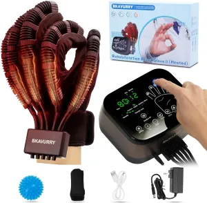 Rehabilitation Robotic Heat Gloves for Stroke,Memory Function Hand Robotic Rehabilitation Device Stroke Rehab Hand Equipment for Stroke and Cerebral Palsy