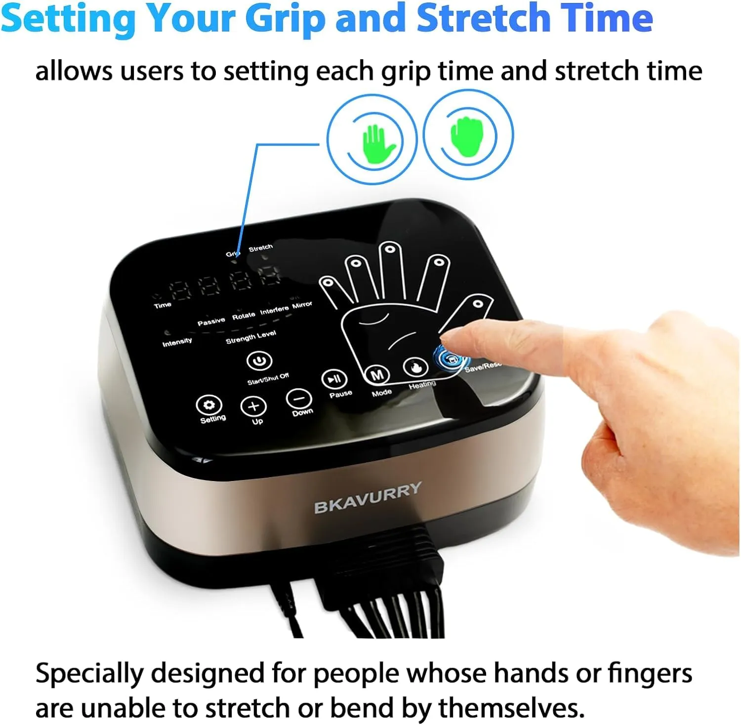 Rehabilitation Robotic Heat Gloves for Stroke,Memory Function Hand Robotic Rehabilitation Device Stroke Rehab Hand Equipment for Stroke and Cerebral Palsy