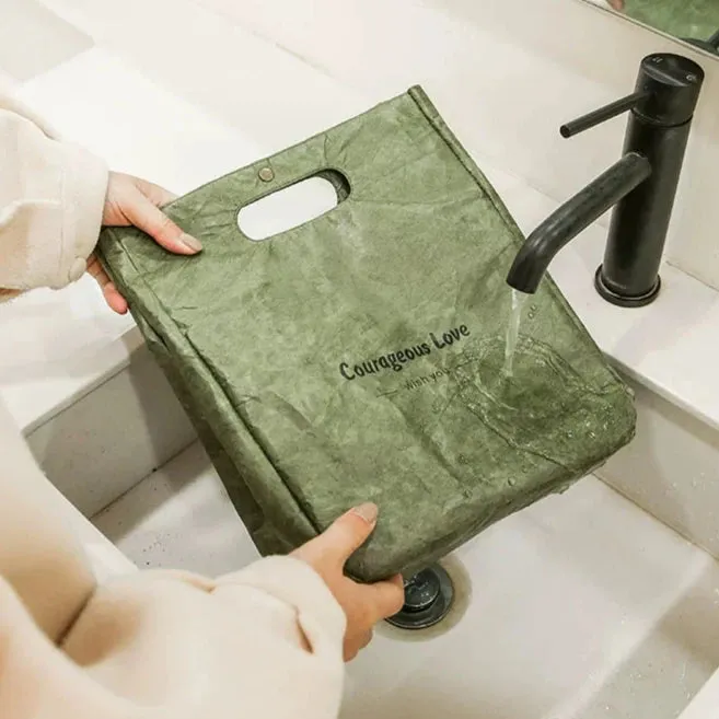 Retro DuPont Paper Insulated Lunch Box Bag - Waterproof Bento Bag