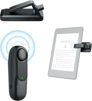RF Remote Page Turner for Kindle Paperwhite, Oasis, Kobo eReaders & Tablets, Camera Shutter & Video Function, Compatible with iPhone, iPad, Android, Includes Wrist Strap & Storage Bag